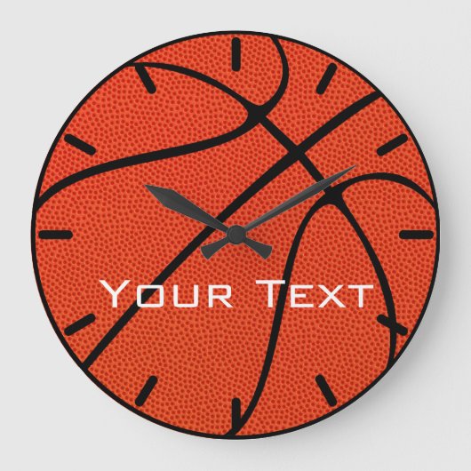 Basketball-Team-kundenspezifische Text-Wanduhr Große Wanduhr (Vorderseite)