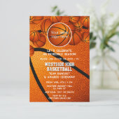 Basketball-Team Logo Ende der Saison Preisverleihu Einladung (Stehend Vorderseite)