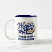 Basketball-Team-Manager-Geschenk Zweifarbige Tasse (Links)