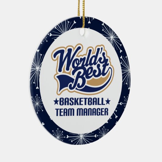 Basketball-Team-Manager Keramik Ornament (Rechts)