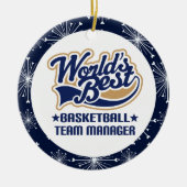 Basketball-Team-Manager Keramik Ornament (Vorne)
