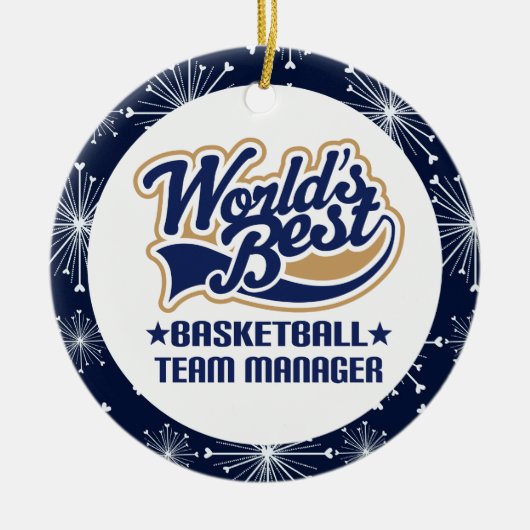 Basketball-Team-Manager Keramik Ornament (Vorne)