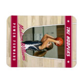 Basketball Team Maßgeschneiderte Red Souvenir Magnet (Horizontal)