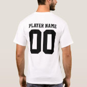 Basketball Team Name & Nummer Vorlage T-Shirt (Rückseite)