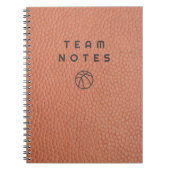 Basketball Team Notes Notizblock (Vorderseite)