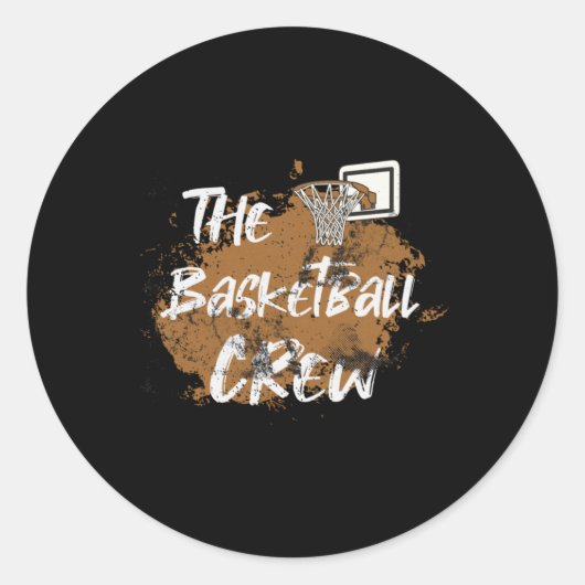 Basketball Team Runder Aufkleber (Vorderseite)