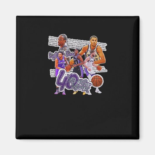 Basketball Team Sacramento Squad Design 1 Magnet (Vorne)
