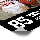 Basketball Team Senior Class of 2025 Foto Collage Poster (Ecke)