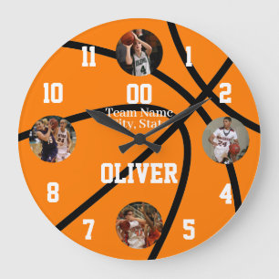 Basketball Team Spielergeist Große Wanduhr