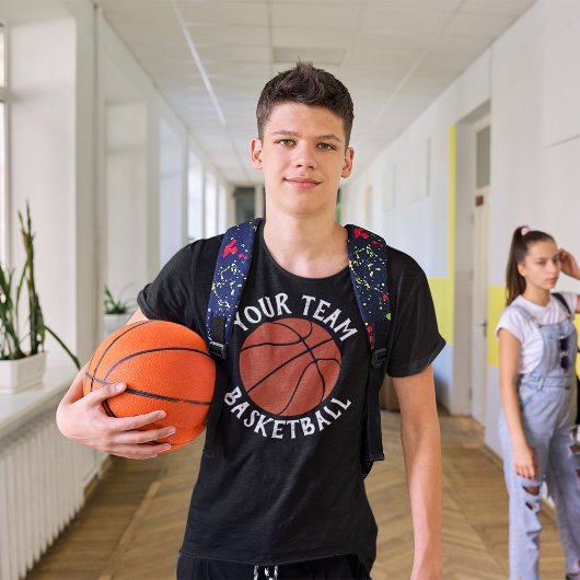 Basketball-Team, Spielername und Jersey-Nummer T-Shirt