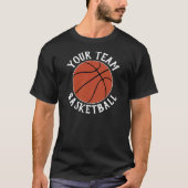 Basketball-Team, Spielername und Jersey-Nummer T-Shirt (Vorderseite)