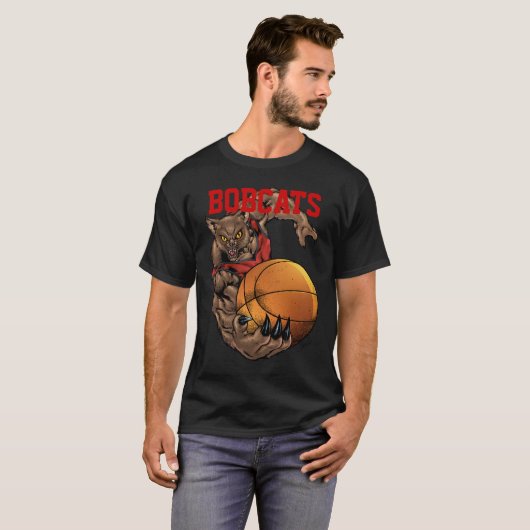 Basketball-Teamentwurf Rotluchs der Rotluchse T-Shirt (Vorne ganz)