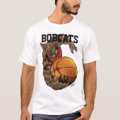 Basketball-Teamentwurf Rotluchs der Rotluchse T-Shirt (Vorderseite)