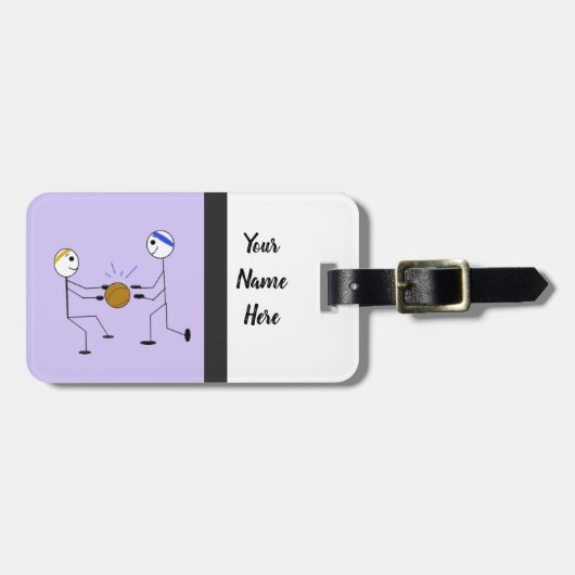 Basketball Teammates Sport Gepäckanhänger (Vorderseite horizontal)