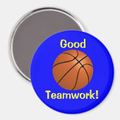 Basketball Teamwork Magnet (Vorderseite/Rückseite)
