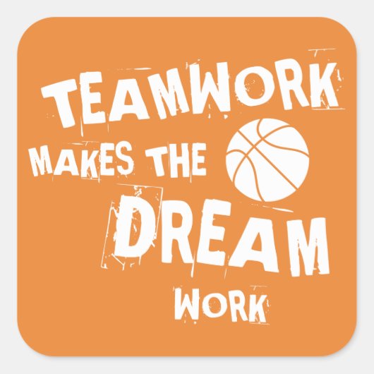 Basketball Teamwork Sticker (Vorderseite)