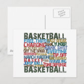 BASKETBALL TERMS-Geschenke Postkarte (Vorne/Hinten)