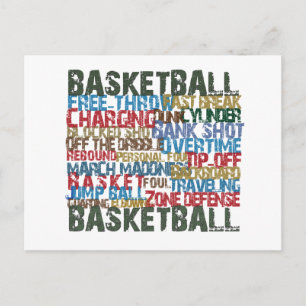 BASKETBALL TERMS-Geschenke Postkarte