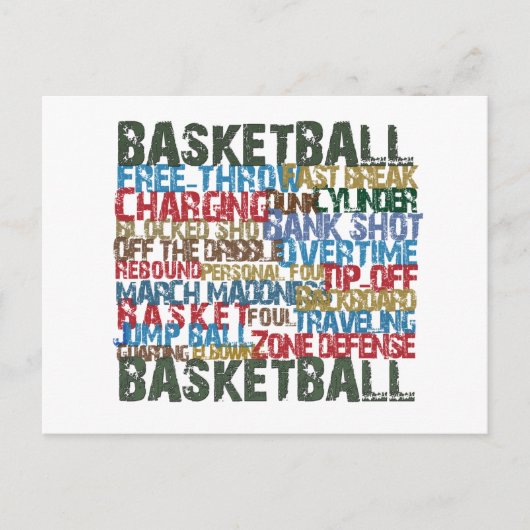 BASKETBALL TERMS-Geschenke Postkarte (Vorderseite)