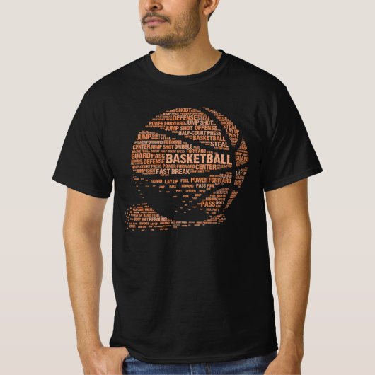 Basketball Text - Cooles Basketballgeschenk T-Shirt (Vorderseite)