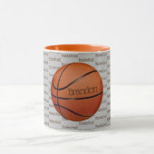 Basketball Text Design Kaffeemaschine Tasse (Zentrum)