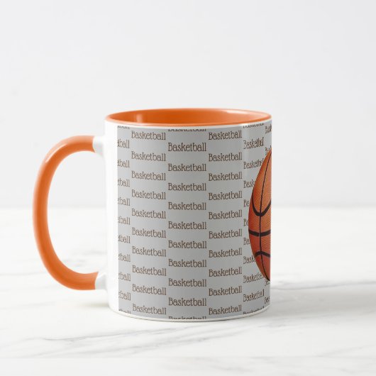 Basketball Text Design Kaffeemaschine Tasse (Links)