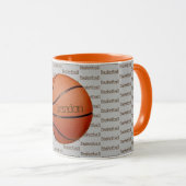 Basketball Text Design Kaffeemaschine Tasse (VorderseiteRechts)