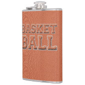 Basketball Text und Textur Flachmann (Links)