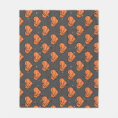Basketball-Textur in Herzform - Muster Fleecedecke (Vorderseite)