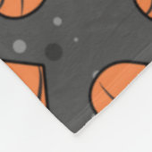 Basketball-Textur in Herzform - Muster Fleecedecke (Ecke)
