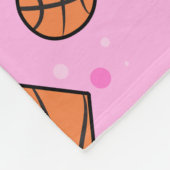 Basketball-Textur in Herzform - Muster Fleecedecke (Ecke)