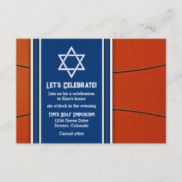 Basketball Thema Bar Mitzvah Empfang Einladung