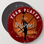 Basketball-Thema Button HAMbyWG (Vorne & Hinten)