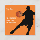 Basketball-Thema Cool zwei Seiten Visitenkarten Quadratische Visitenkarte (Vorderseite)