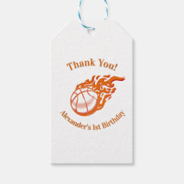 Basketball-Thema Danke 3 Geschenkanhänger