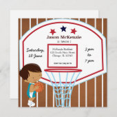 Basketball-Thema Einladung (Vorne/Hinten)