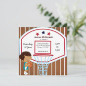 Basketball-Thema Einladung (Stehend Vorderseite)