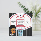 Basketball-Thema Einladung (Stehend Vorderseite)