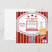 Basketball-Thema Einladung (Vorne/Hinten)