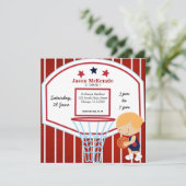 Basketball-Thema Einladung (Stehend Vorderseite)