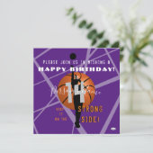 Basketball Thema Geburtstag Einladung HAMbWG (Stehend Vorderseite)