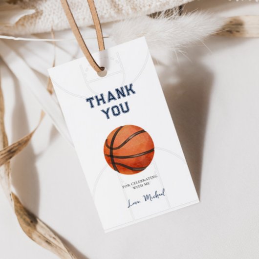 Basketball Thema Geburtstag Geschenk Tag Geschenkanhänger