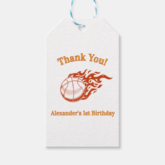 Basketball-Thema  Geschenkanhänger (Vorderseite)