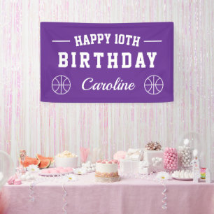Basketball Thema Happy Birthday Party Brauch Banner