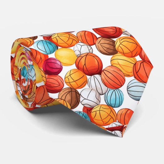Basketball-Thema Krawatte (Gerollt)