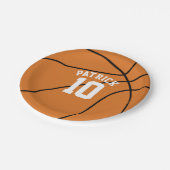 Basketball-Thema-Party Pappteller (Schrägansicht)
