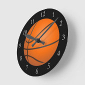 Basketball-Thema Runde Wanduhr (Winkel)