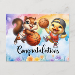 Basketball-Thema zum Gratulieren Postkarte
