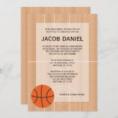 Basketball Themed Bar Mitzvah Einladung (Vorne/Hinten)
