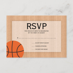 Basketball Themed Bar Mitzvah UAWG RSVP Karte